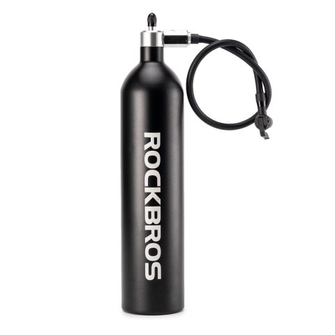 Zbiornik ciśnieniowy Rockbros do pompowania opon bezdętkowych tubeless 200 PSI 1.2l - czarny Zbiornik ciśnieniowy Rockbros do pompowania opon bezdętkowych tubeless 200 PSI 1.2l - czarny