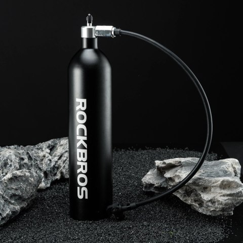 Zbiornik ciśnieniowy Rockbros do pompowania opon bezdętkowych tubeless 200 PSI 1.2l - czarny Zbiornik ciśnieniowy Rockbros do pompowania opon bezdętkowych tubeless 200 PSI 1.2l - czarny