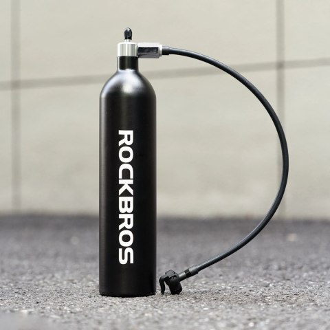 Zbiornik ciśnieniowy Rockbros do pompowania opon bezdętkowych tubeless 200 PSI 1.2l - czarny Zbiornik ciśnieniowy Rockbros do pompowania opon bezdętkowych tubeless 200 PSI 1.2l - czarny