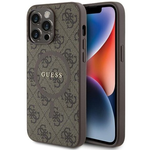 Guess nakładka do iPhone 13 Pro Max 6,7" GUHMP13XG4GFRW brązowa HC MAGSAFE PU 4G RING CLASSIC LOGO Guess nakładka do iPhone 13 Pro Max 6,7" GUHMP13XG4GFRW brązowa HC MAGSAFE PU 4G RING CLASSIC LOGO