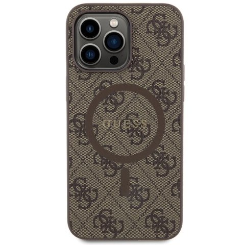 Guess nakładka do iPhone 13 Pro Max 6,7" GUHMP13XG4GFRW brązowa HC MAGSAFE PU 4G RING CLASSIC LOGO Guess nakładka do iPhone 13 Pro Max 6,7" GUHMP13XG4GFRW brązowa HC MAGSAFE PU 4G RING CLASSIC LOGO