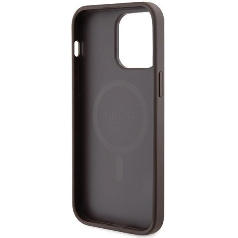 Guess nakładka do iPhone 13 Pro Max 6,7" GUHMP13XG4GFRW brązowa HC MAGSAFE PU 4G RING CLASSIC LOGO Guess nakładka do iPhone 13 Pro Max 6,7" GUHMP13XG4GFRW brązowa HC MAGSAFE PU 4G RING CLASSIC LOGO