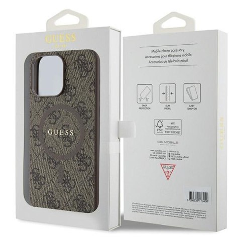 Guess nakładka do iPhone 13 Pro Max 6,7" GUHMP13XG4GFRW brązowa HC MAGSAFE PU 4G RING CLASSIC LOGO Guess nakładka do iPhone 13 Pro Max 6,7" GUHMP13XG4GFRW brązowa HC MAGSAFE PU 4G RING CLASSIC LOGO