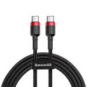 BASEUS kabel Typ C do Typ C 3A 1 metr czerwono-czarny CATKLF-G91 BASEUS kabel Typ C do Typ C 3A 1 metr czerwono-czarny CATKLF-G91