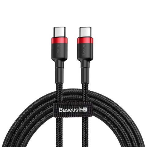 BASEUS kabel Typ C do Typ C 3A 1 metr czerwono-czarny CATKLF-G91 BASEUS kabel Typ C do Typ C 3A 1 metr czerwono-czarny CATKLF-G91