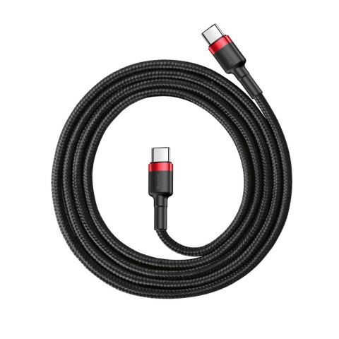 BASEUS kabel Typ C do Typ C 3A 1 metr czerwono-czarny CATKLF-G91 BASEUS kabel Typ C do Typ C 3A 1 metr czerwono-czarny CATKLF-G91