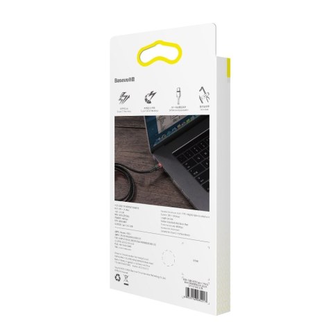 BASEUS kabel Typ C do Typ C 3A 1 metr czerwono-czarny CATKLF-G91 BASEUS kabel Typ C do Typ C 3A 1 metr czerwono-czarny CATKLF-G91
