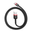 BASEUS kabel USB Cafule do Typ C 3A CATKLF-A91 0,5 metra czerwono-czarny BASEUS kabel USB Cafule do Typ C 3A CATKLF-A91 0,5 metra czerwono-czarny