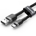 BASEUS kabel USB Cafule do Typ C 3A CATKLF-AG1 0,5 metra szaro-czarny BASEUS kabel USB Cafule do Typ C 3A CATKLF-AG1 0,5 metra szaro-czarny
