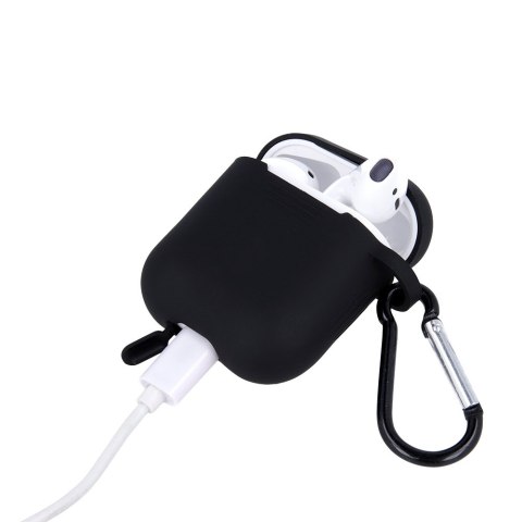 Etui do Airpods Pro 2 czarne z haczykiem Etui do Airpods Pro 2 czarne z haczykiem