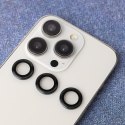 Zestaw szkieł na aparat do iPhone 15 Pro / 15 Pro Max czarna ramka (3 sztuki)