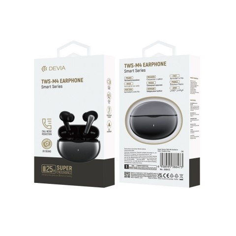 Devia słuchawki Bluetooth TWS Smart M4 granatowe Devia słuchawki Bluetooth TWS Smart M4 granatowe