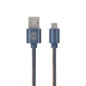 Forever kabel Jeans USB - USB-C 1,0 m 2A niebieski Forever kabel Jeans USB - USB-C 1,0 m 2A niebieski