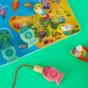 Gra drewniana rybki łowienie rybek na magnes pszczółki montessori Gra drewniana rybki łowienie rybek na magnes pszczółki montessori