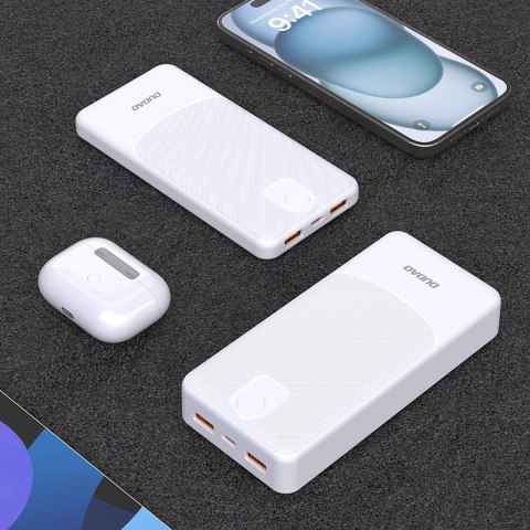 Powerbank Dudao K10 10000mAh 2.4A 2 x USB-A - biały Powerbank Dudao K10 10000mAh 2.4A 2 x USB-A - biały
