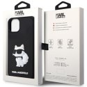 Karl Lagerfeld nakładka do iPhone 14 6,1" KLHCP14S3DRKHNK czarna hardcase 3D Rubber Choupette NFT
