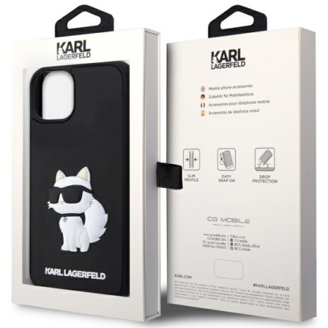 Karl Lagerfeld nakładka do iPhone 14 6,1" KLHCP14S3DRKHNK czarna hardcase 3D Rubber Choupette NFT Karl Lagerfeld nakładka do iPhone 14 6,1" KLHCP14S3DRKHNK czarna hardcase 3D Rubber Choupette NFT