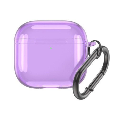 Etui przezroczyste na Airpods 4 - fioletowe Etui przezroczyste na Airpods 4 - fioletowe