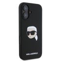Karl Lagerfeld nakładka do iPhone 16 6,1" KLHMP16SSKHPPLK czarna hardcase Silicone KL Head Print MagSafe Karl Lagerfeld nakładka do iPhone 16 6,1" KLHMP16SSKHPPLK czarna hardcase Silicone KL Head Print MagSafe