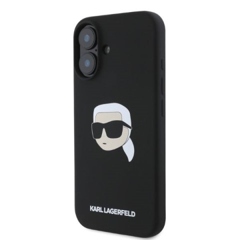 Karl Lagerfeld nakładka do iPhone 16 6,1" KLHMP16SSKHPPLK czarna hardcase Silicone KL Head Print MagSafe Karl Lagerfeld nakładka do iPhone 16 6,1" KLHMP16SSKHPPLK czarna hardcase Silicone KL Head Print MagSafe