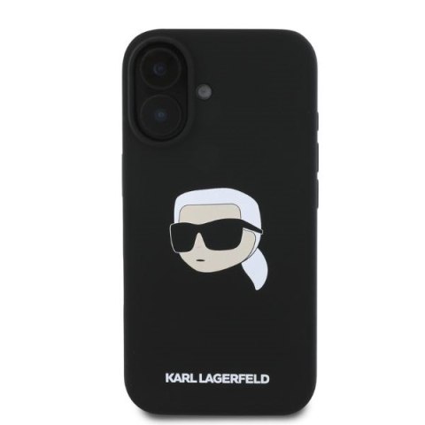 Karl Lagerfeld nakładka do iPhone 16 6,1" KLHMP16SSKHPPLK czarna hardcase Silicone KL Head Print MagSafe Karl Lagerfeld nakładka do iPhone 16 6,1" KLHMP16SSKHPPLK czarna hardcase Silicone KL Head Print MagSafe