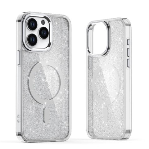 Etui brokatowe Glitter Case z MagSafe na iPhone 16e - białe Etui brokatowe Glitter Case z MagSafe na iPhone 16e - białe