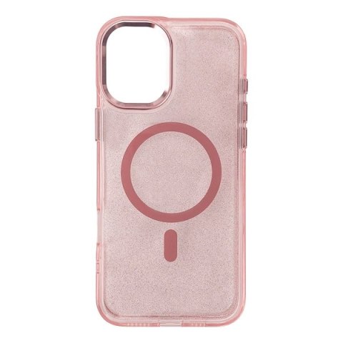 Etui brokatowe Glitter Case z MagSafe na iPhone 16e - różowe Etui brokatowe Glitter Case z MagSafe na iPhone 16e - różowe