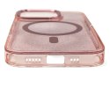 Etui brokatowe Glitter Case z MagSafe na iPhone 16e - różowe
