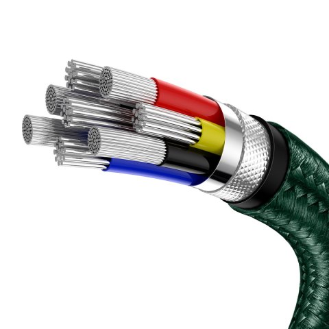 Baseus kabel Cafule Metal PD USB-C - USB-C 2,0 m zielony 100W Baseus kabel Cafule Metal PD USB-C - USB-C 2,0 m zielony 100W