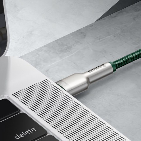 Baseus kabel Cafule Metal PD USB-C - USB-C 2,0 m zielony 100W Baseus kabel Cafule Metal PD USB-C - USB-C 2,0 m zielony 100W