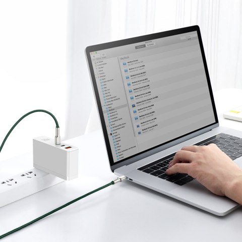 Baseus kabel Cafule Metal PD USB-C - USB-C 2,0 m zielony 100W Baseus kabel Cafule Metal PD USB-C - USB-C 2,0 m zielony 100W