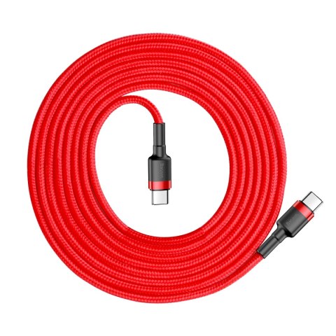 Baseus kabel Cafule PD 2.0 USB-C - USB-C 2,0m 3A czerwony 60W Baseus kabel Cafule PD 2.0 USB-C - USB-C 2,0m 3A czerwony 60W