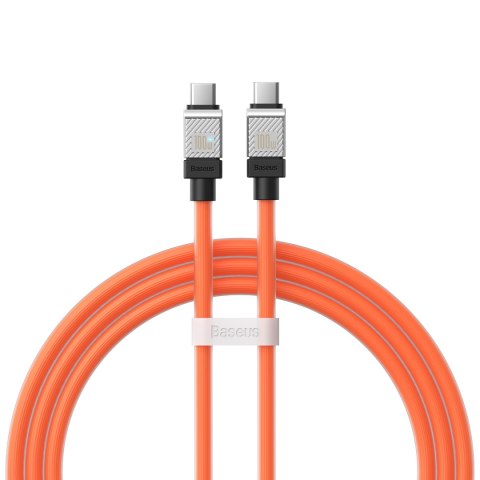 Baseus kabel CoolPlay USB-C - USB-C 1m 100W pomarańczowy Baseus kabel CoolPlay USB-C - USB-C 1m 100W pomarańczowy