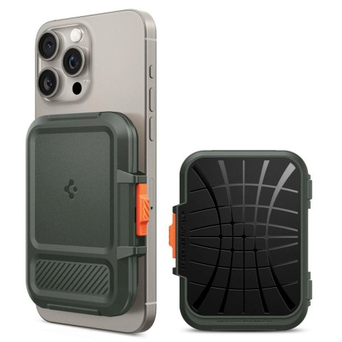 Etui Spigen Lock Fit MagSafe na karty - zielony