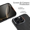Etui Tech-Protect Ion Carbon MagSafe na iPhone 16e - czarno-szare Etui Tech-Protect Ion Carbon MagSafe na iPhone 16e - czarno-szare