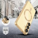 Etui Tech-Protect MagFlex MagSafe na Samsung Galaxy S25 Edge - przezroczysto-złote