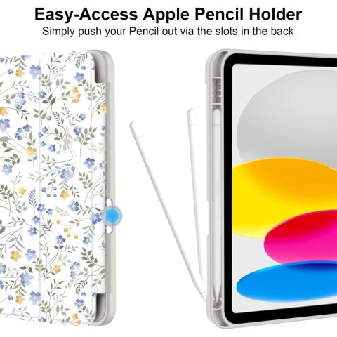 Etui Tech-Protect SC Pen na iPad 10.9" 2022 (10 gen.) / 11" 2025 (11 gen.) - stokrotki z liśćmi Etui Tech-Protect SC Pen na iPad 10.9" 2022 (10 gen.) / 11" 2025 (11 gen.) - stokrotki z liśćmi