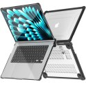 Etui Tech-Protect SmartShell Pro na MacBook Air 15" 2023-2025 M2 / M3 / M4 - przezroczysto-czarne