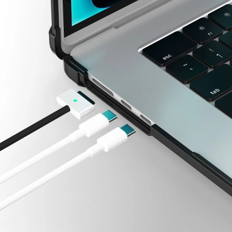 Etui Tech-Protect SmartShell Pro na MacBook Air 15" 2023-2025 M2 / M3 / M4 - przezroczysto-czarne Etui Tech-Protect SmartShell Pro na MacBook Air 15" 2023-2025 M2 / M3 / M4 - przezroczysto-czarne