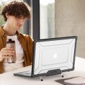 Etui Tech-Protect SmartShell Pro na MacBook Air 15" 2023-2025 M2 / M3 / M4 - przezroczysto-czarne