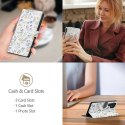 Etui Tech-Protect Wallet na Samsung Galaxy A26 5G - stokrotki z liśćmi