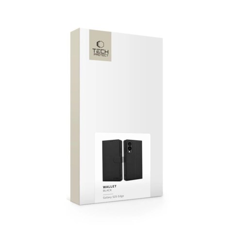 Etui Tech-Protect Wallet na Samsung Galaxy S25 Edge - czarne Etui Tech-Protect Wallet na Samsung Galaxy S25 Edge - czarne