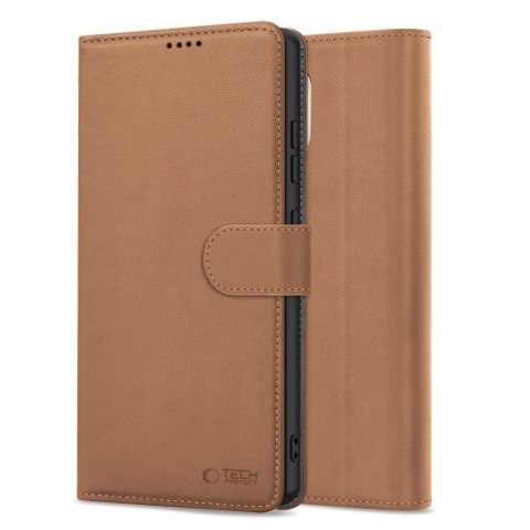 Etui Tech-Protect Wallet na iPhone 16e - brązowe Etui Tech-Protect Wallet na iPhone 16e - brązowe