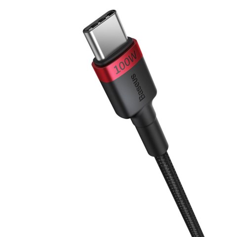 Baseus kabel Cafule Charging Cable USB-C to USB-C 100W 2m 2pcs Red czarny+Grey czarny Baseus kabel Cafule Charging Cable USB-C to USB-C 100W 2m 2pcs Red czarny+Grey czarny
