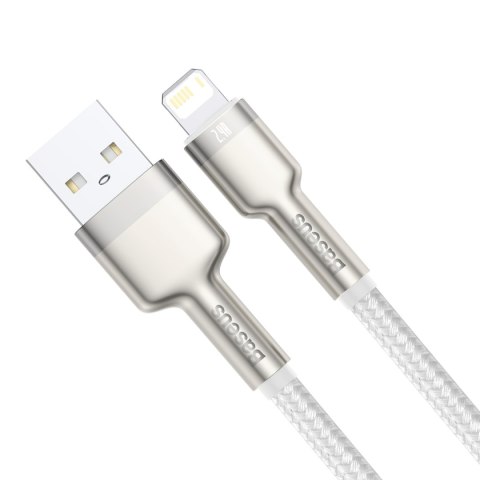 Baseus kabel Cafule Metal USB - Lightning 2,4A 1,0 m biały Baseus kabel Cafule Metal USB - Lightning 2,4A 1,0 m biały