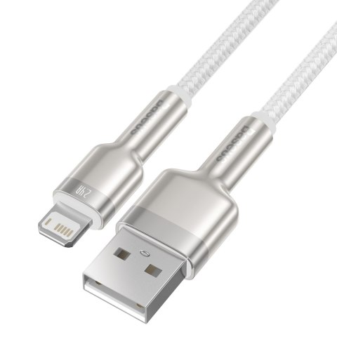 Baseus kabel Cafule Metal USB - Lightning 2,4A 1,0 m biały Baseus kabel Cafule Metal USB - Lightning 2,4A 1,0 m biały