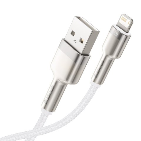 Baseus kabel Cafule Metal USB - Lightning 2,4A 1,0 m biały Baseus kabel Cafule Metal USB - Lightning 2,4A 1,0 m biały