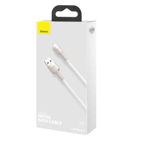 Baseus kabel Cafule Metal USB - Lightning 2,4A 1,0 m biały Baseus kabel Cafule Metal USB - Lightning 2,4A 1,0 m biały