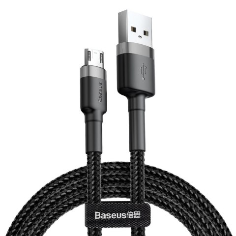 Baseus kabel Cafule USB - microUSB 0,5 m 2,4A szaro-czarny Baseus kabel Cafule USB - microUSB 0,5 m 2,4A szaro-czarny