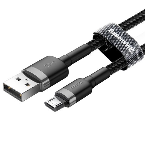 Baseus kabel Cafule USB - microUSB 0,5 m 2,4A szaro-czarny Baseus kabel Cafule USB - microUSB 0,5 m 2,4A szaro-czarny